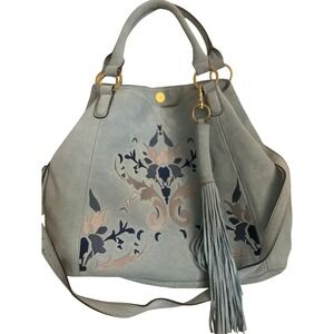 G.I.L.I. Gray and Blue Shoulder Bag